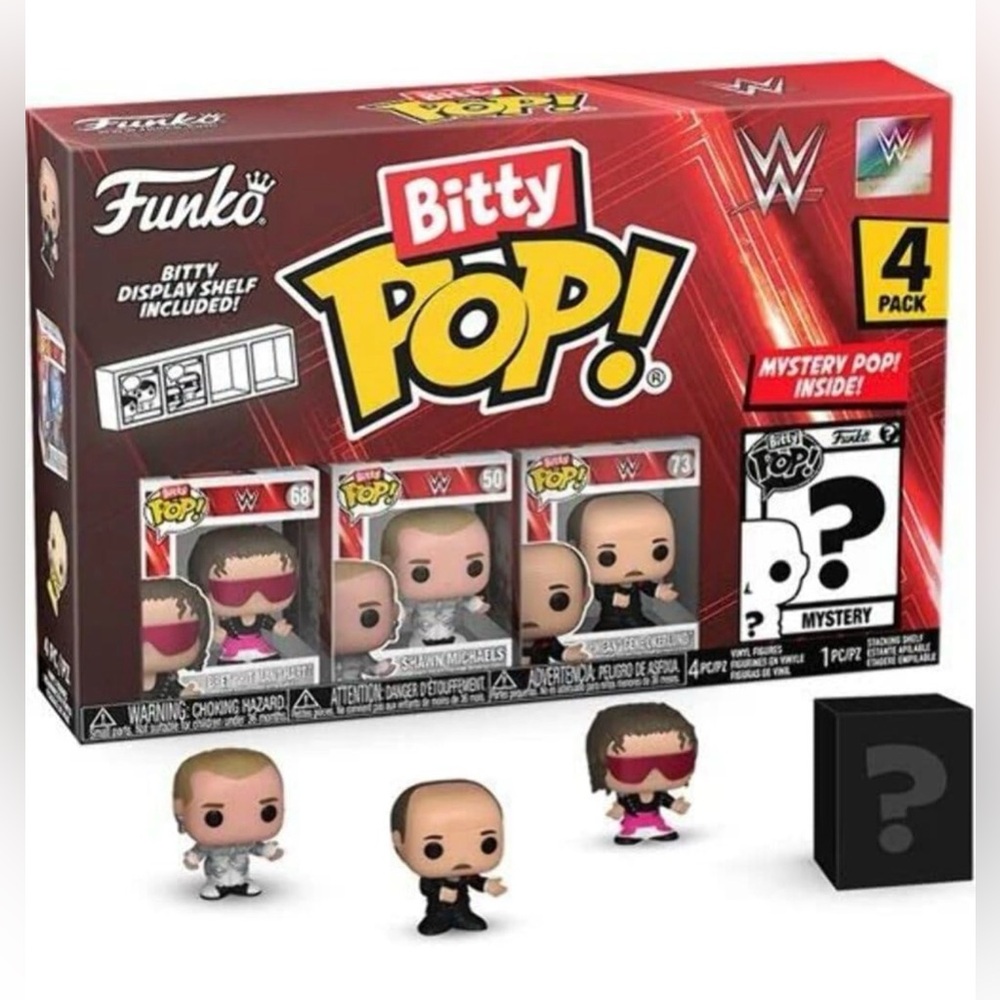 Funko Bitty Pop WWE 4pk with mystery pop Brand New